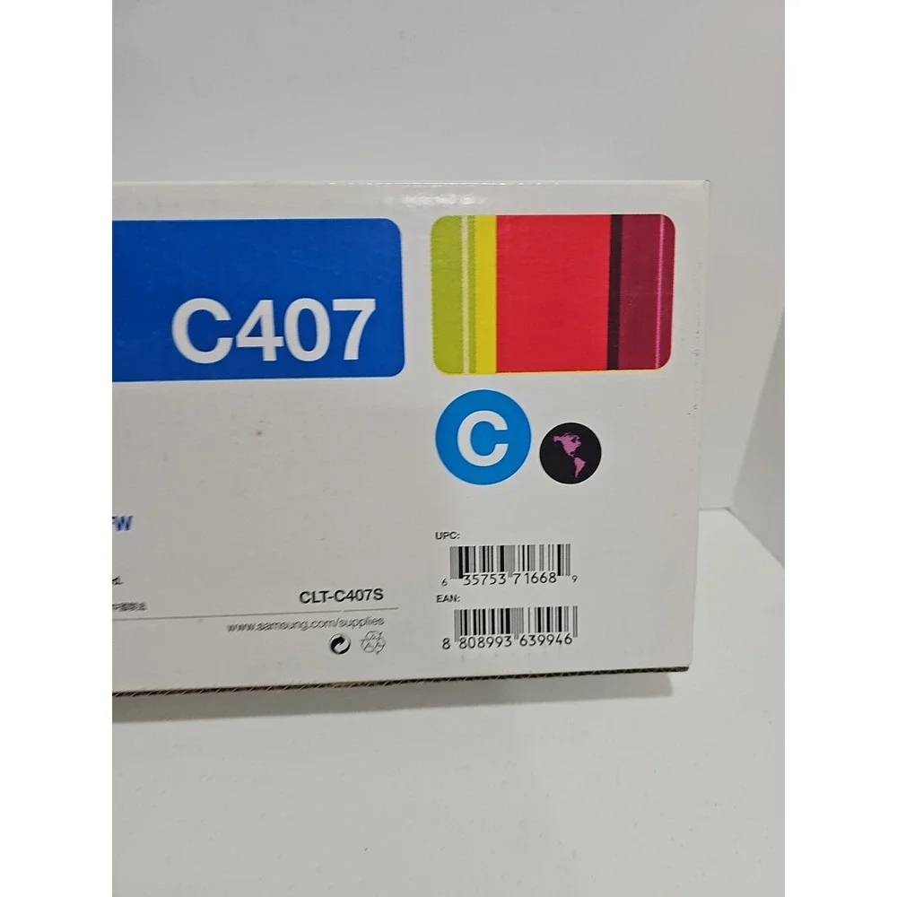 Samsung CLT-C407S Cyan‎ Toner  GENUINE NEW SEALED BOX